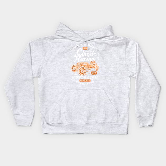 Championship Speedrace Classic Racing International Racing Born To Race Kids Hoodie by JakeRhodes